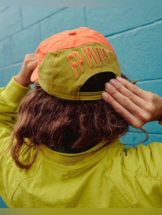 NWT FREE PEOPLE MOVEMENT RULE THE COURT BASEBALL HAT TANGERINE COMBO main image 4